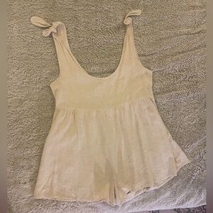 Princess Polly Tay Romper Beige